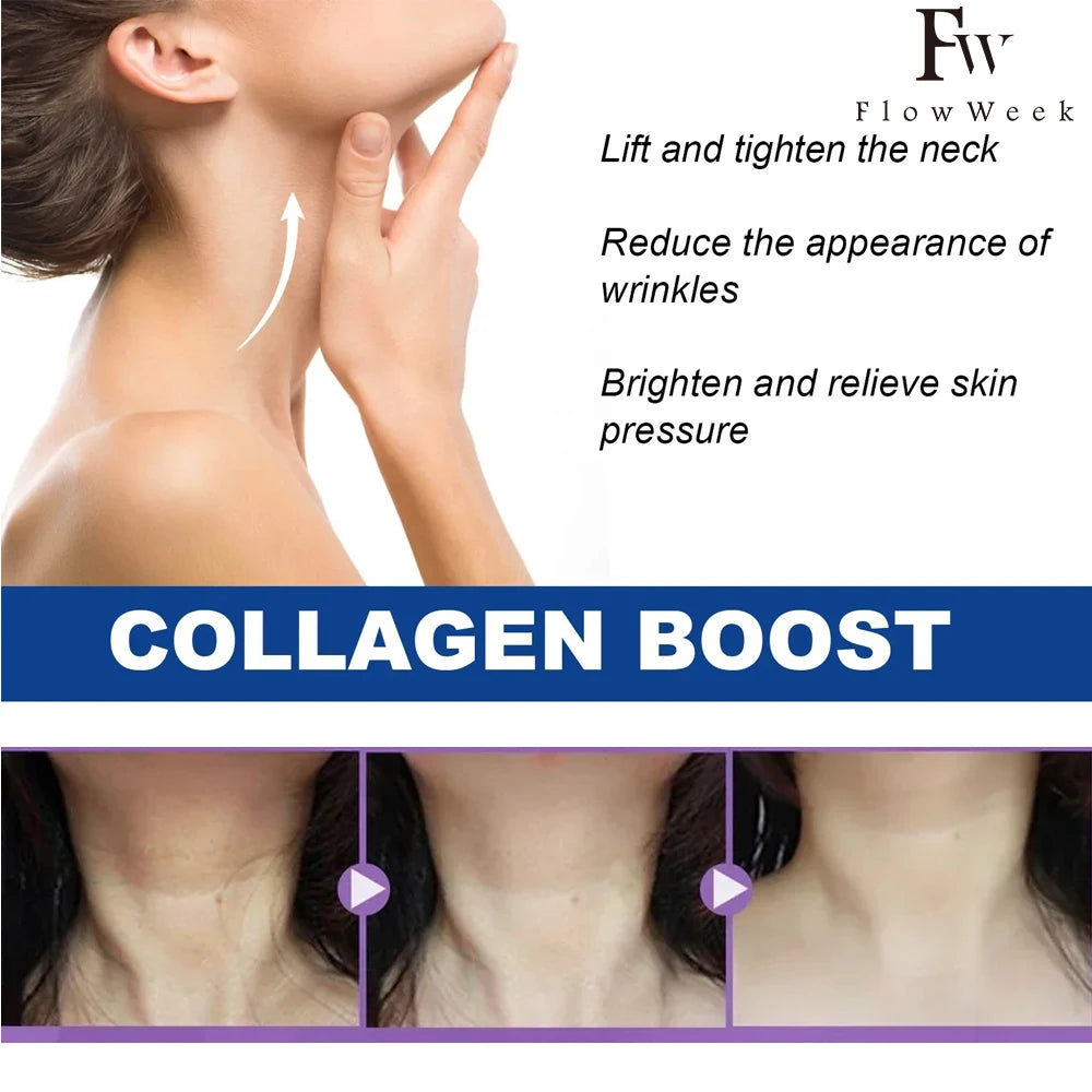 Flowweek Neck & Chest Firming Cream Tighten & Smooth Skin, Preservative-Free, For All Skin Types With Collagen & Niacinamide