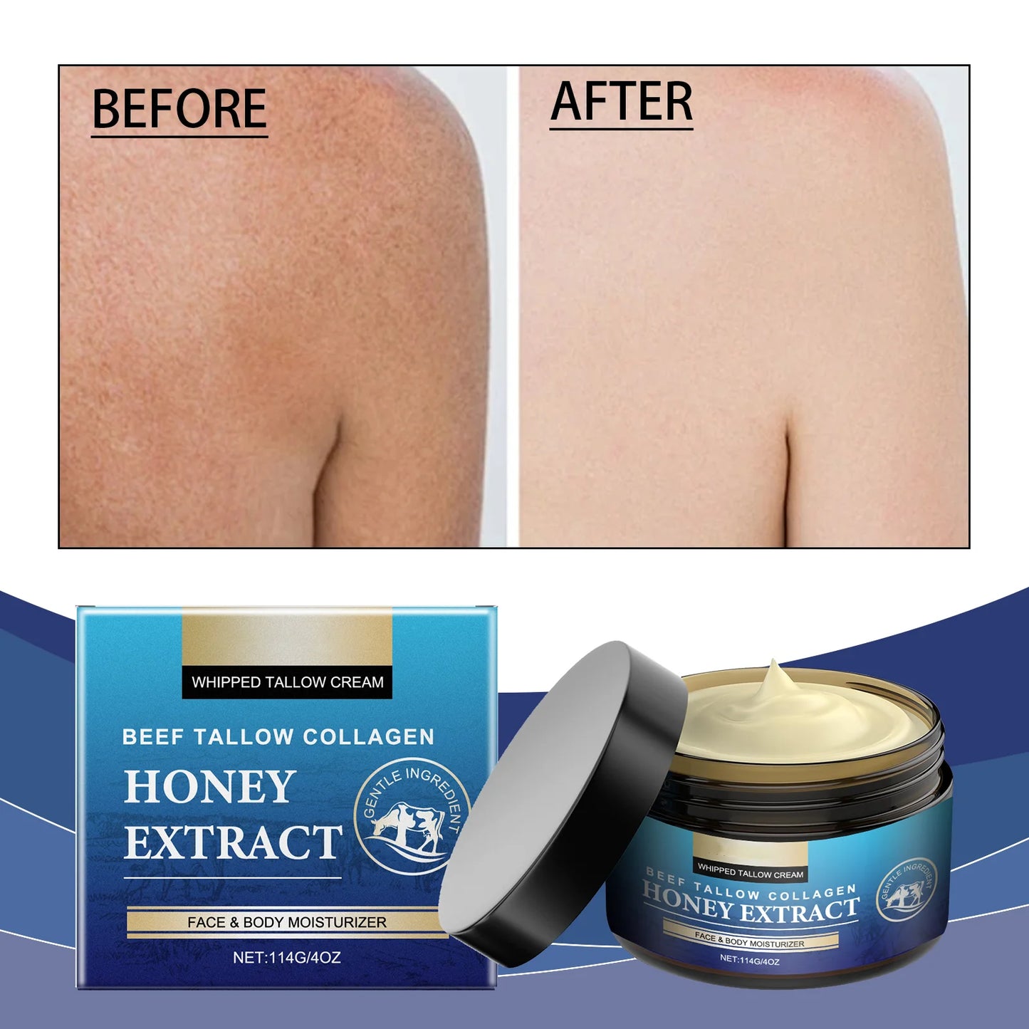 Face Body Moisturizer,Cow fat moisturizing cream moisturizes and nourishes the skin, suitable for all skin types.