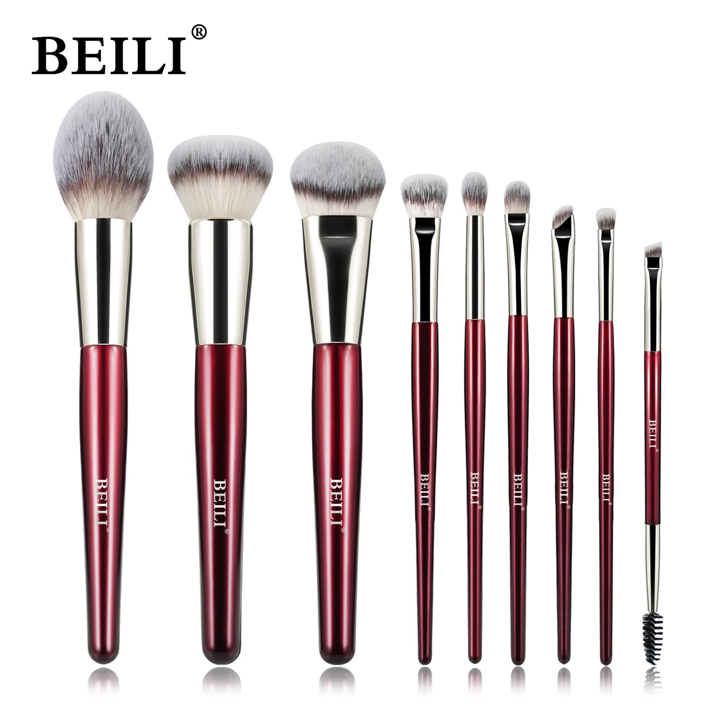 BEILI 9/15/30Pcs Pro Makeup Brushes Suitable for Foundation Powder Concealer Eyeshadow Eyebrow Eyelashes Eyeliner Brush Set