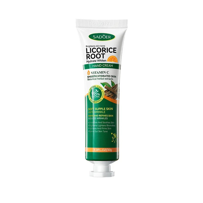 1/2pcs SADOER Vitamin C Licorice Hand Cream Moisturizing Nourishing Brightening Hydrating Hands Skin Care Products