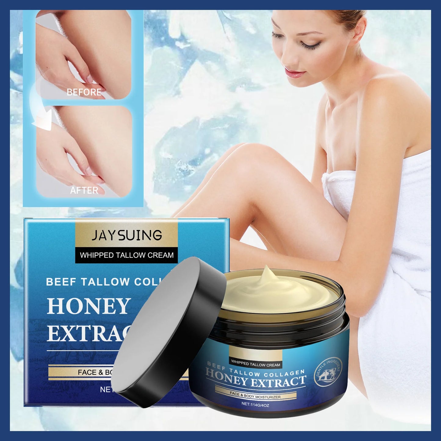 Face Body Moisturizer,Cow fat moisturizing cream moisturizes and nourishes the skin, suitable for all skin types.