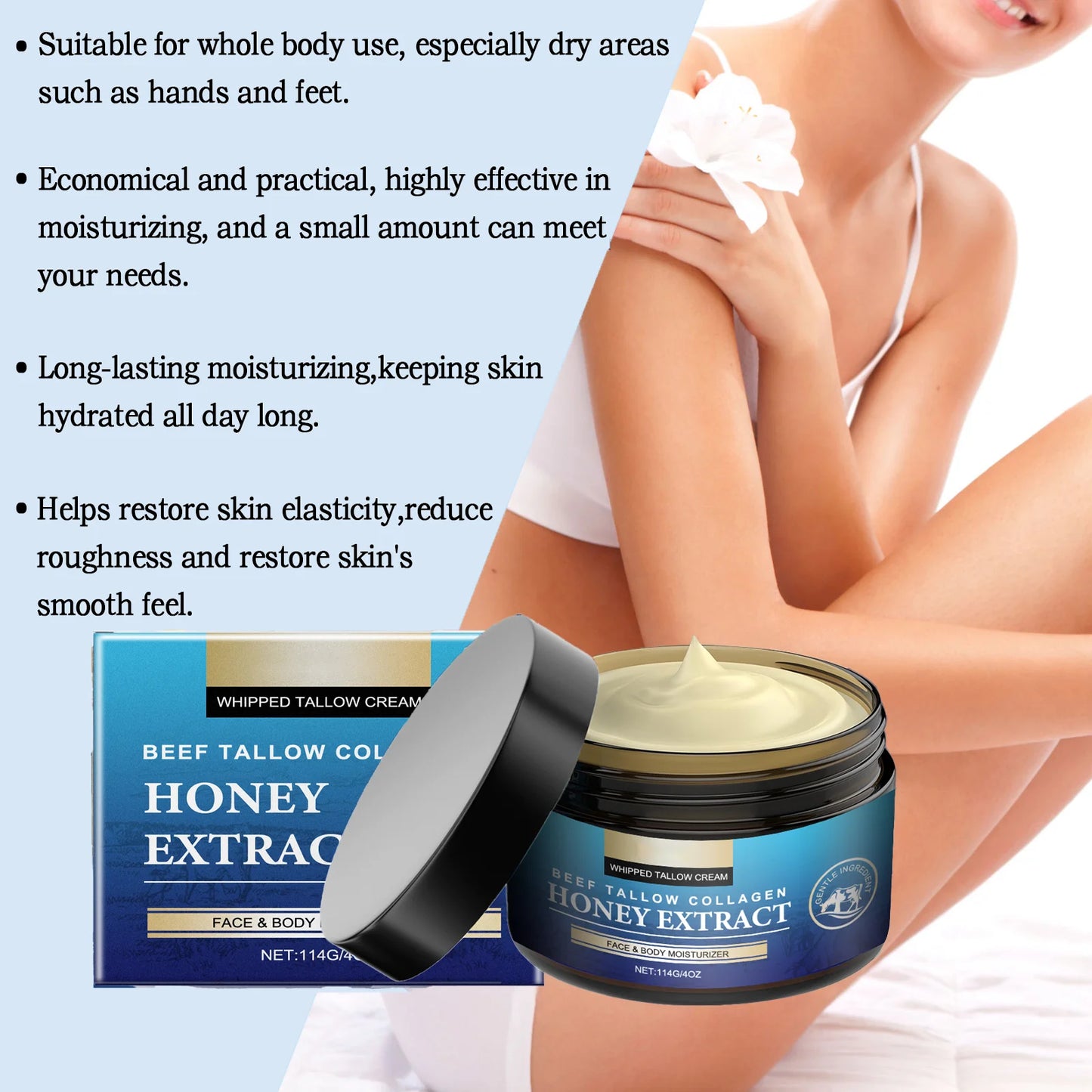 Face Body Moisturizer,Cow fat moisturizing cream moisturizes and nourishes the skin, suitable for all skin types.