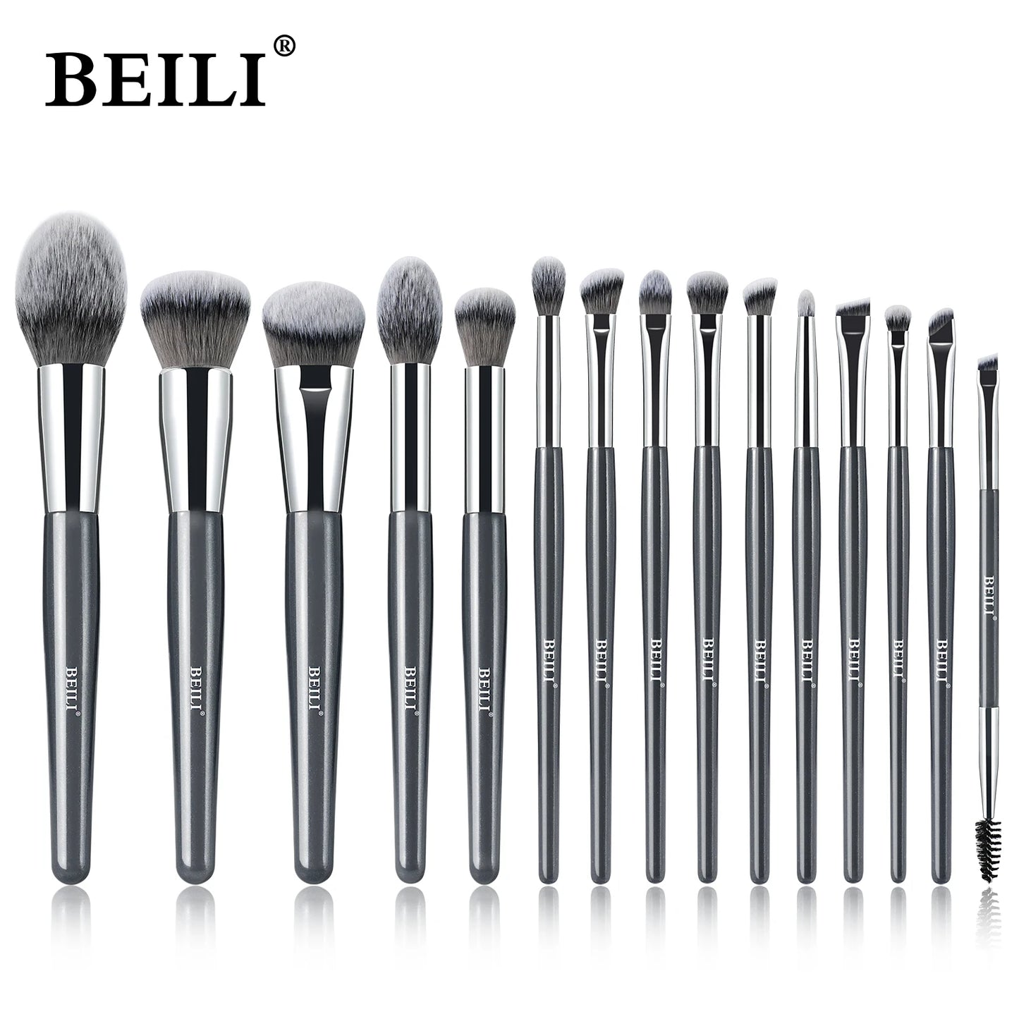 BEILI 9/15/30Pcs Pro Makeup Brushes Suitable for Foundation Powder Concealer Eyeshadow Eyebrow Eyelashes Eyeliner Brush Set